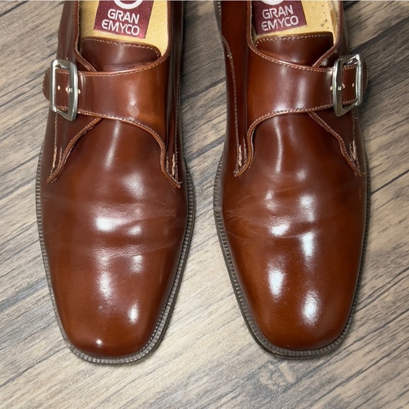 GRAN EMYCO Men's 9.5 M Buckle Loafers Dress Shoes Burgundy Leather (F19) - Picture 2 of 12